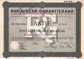 Aktie der Rheinischen Garantiebank, 1924 (Sammlung Michael Bermeitinger)